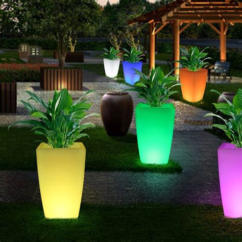 electric flower pot box|led pot lights for outside.